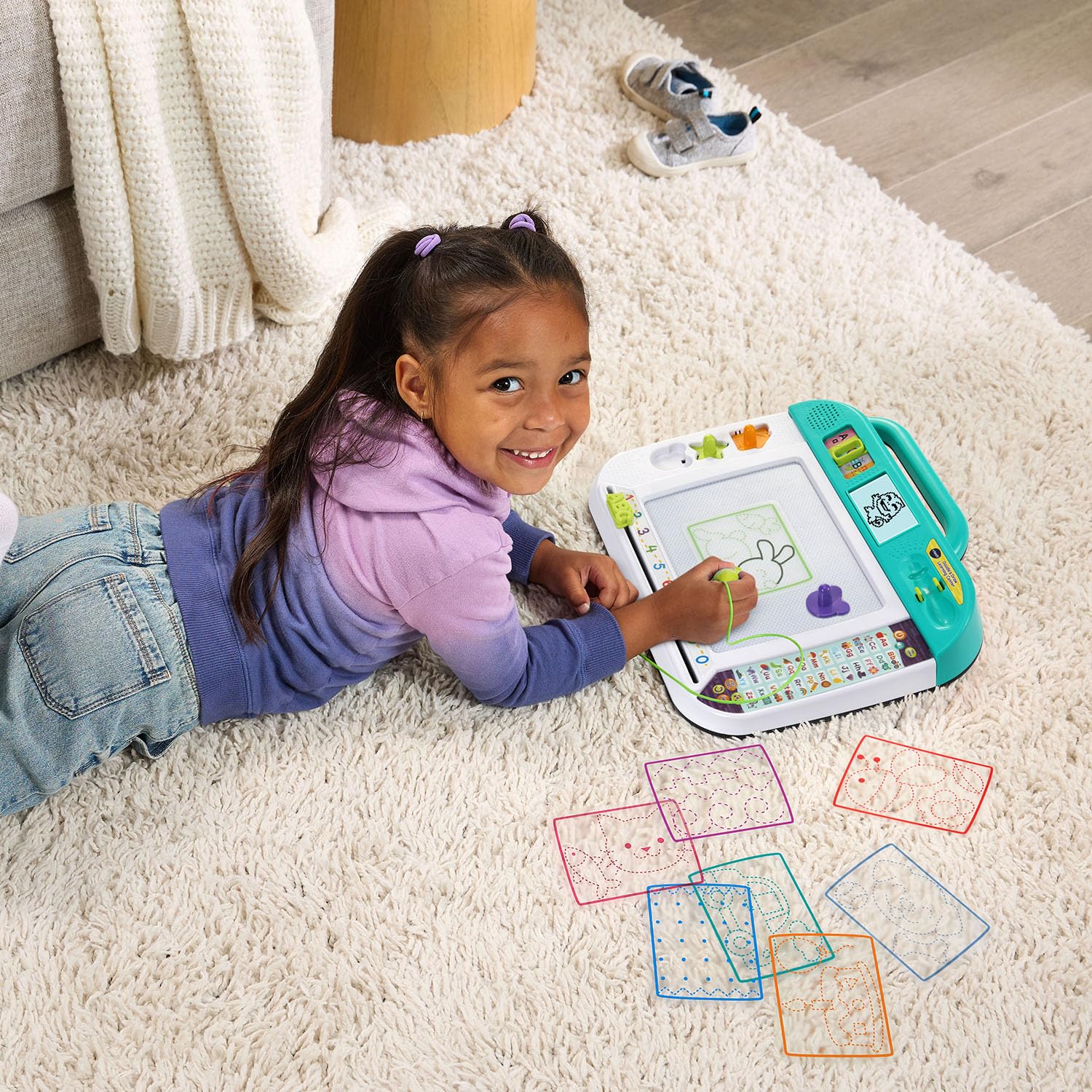 Doodle and Draw Learning Center with Stencils and Stamps for Ages 3 Up