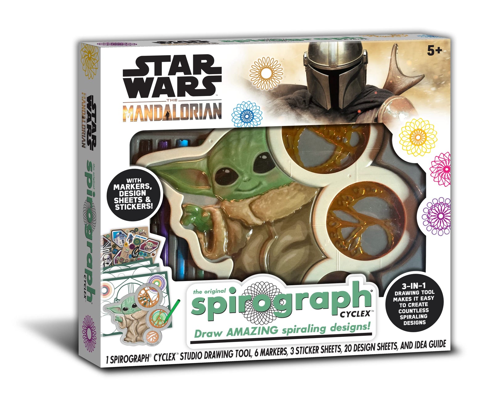 Spiral Art Drawing Kit with Classic Gear Designs and Built In Case