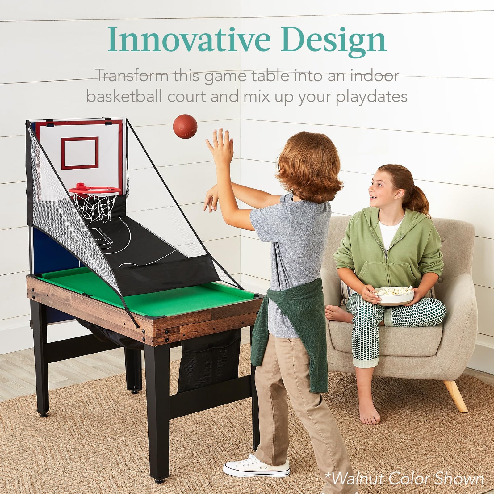 Combo Game Table Set with Ping Pong Foosball Air Hockey Chess Checkers