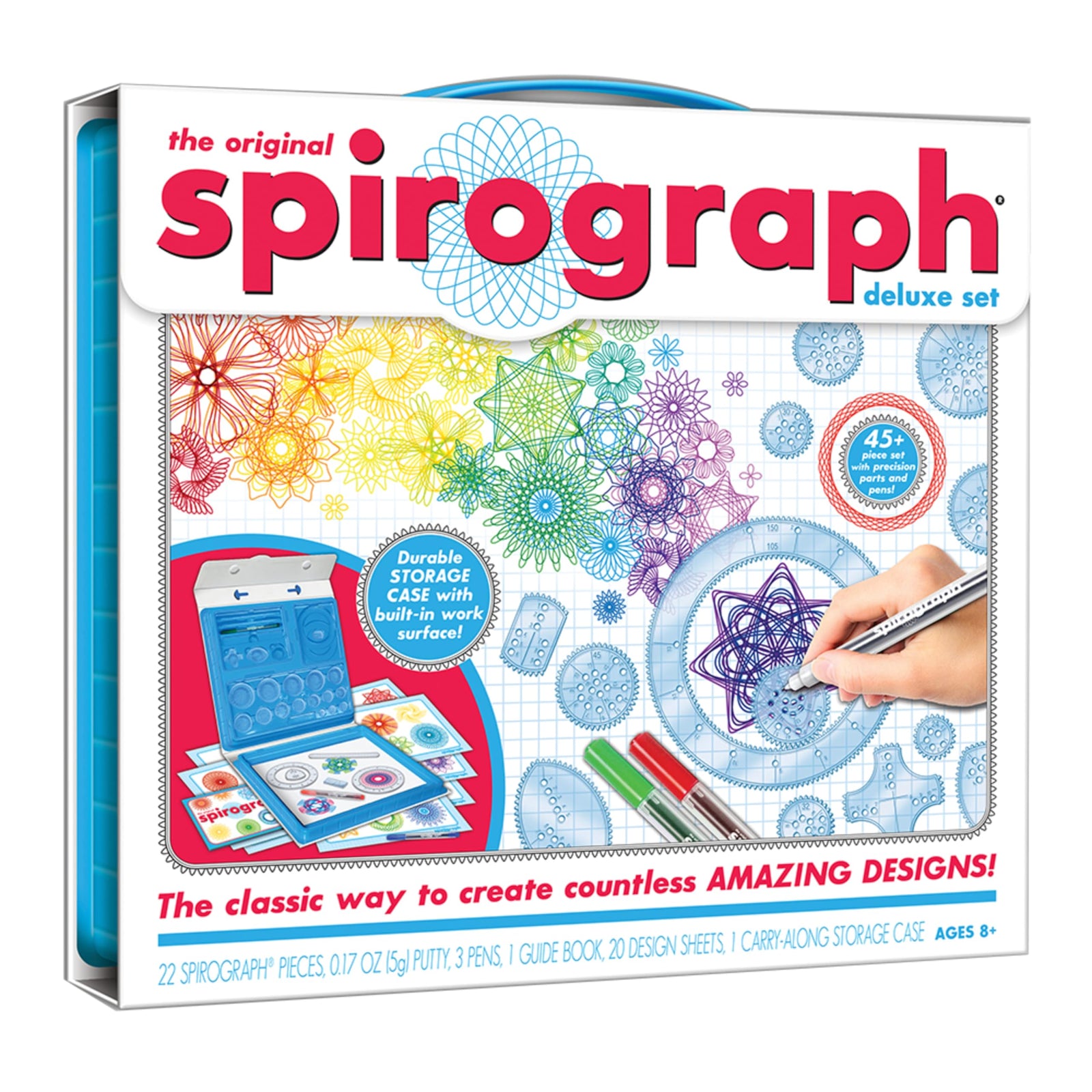 Spiral Art Drawing Kit with Classic Gear Designs and Built In Case