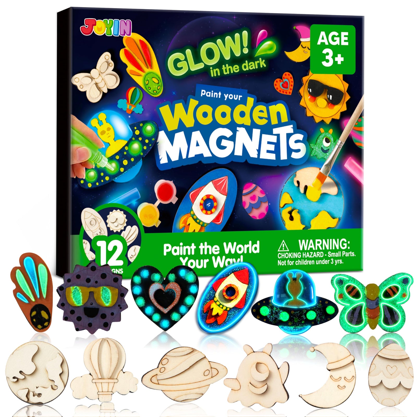 Wooden Magnet Painting Craft Kit for Kids Decorate Your Own Art