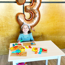 5 Pack Wooden Dinosaur Puzzles for Toddler Montessori Learning