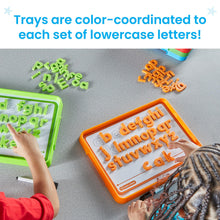 Lowercase Magnetic Letters and Trays for Alphabet Word Work